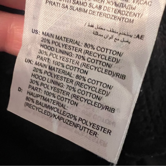 Adidas M Internal OH Pullover Hoodie Men’s size L Black Sweatshirt - HC3479 - Picture 5 of 6